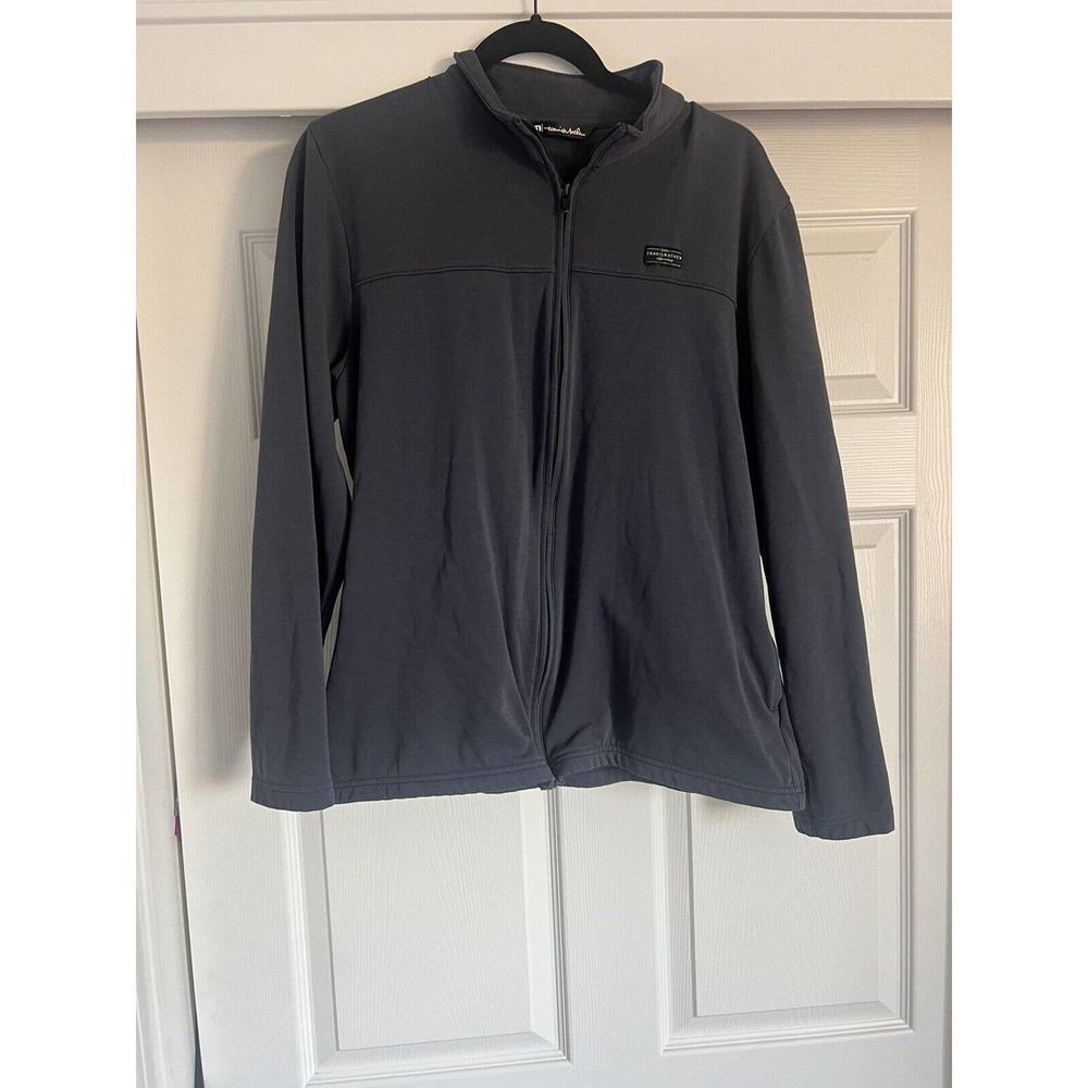 Travis Mathew Mens Jacket Med Blue/gray California Design Golf Full Zip Pockets